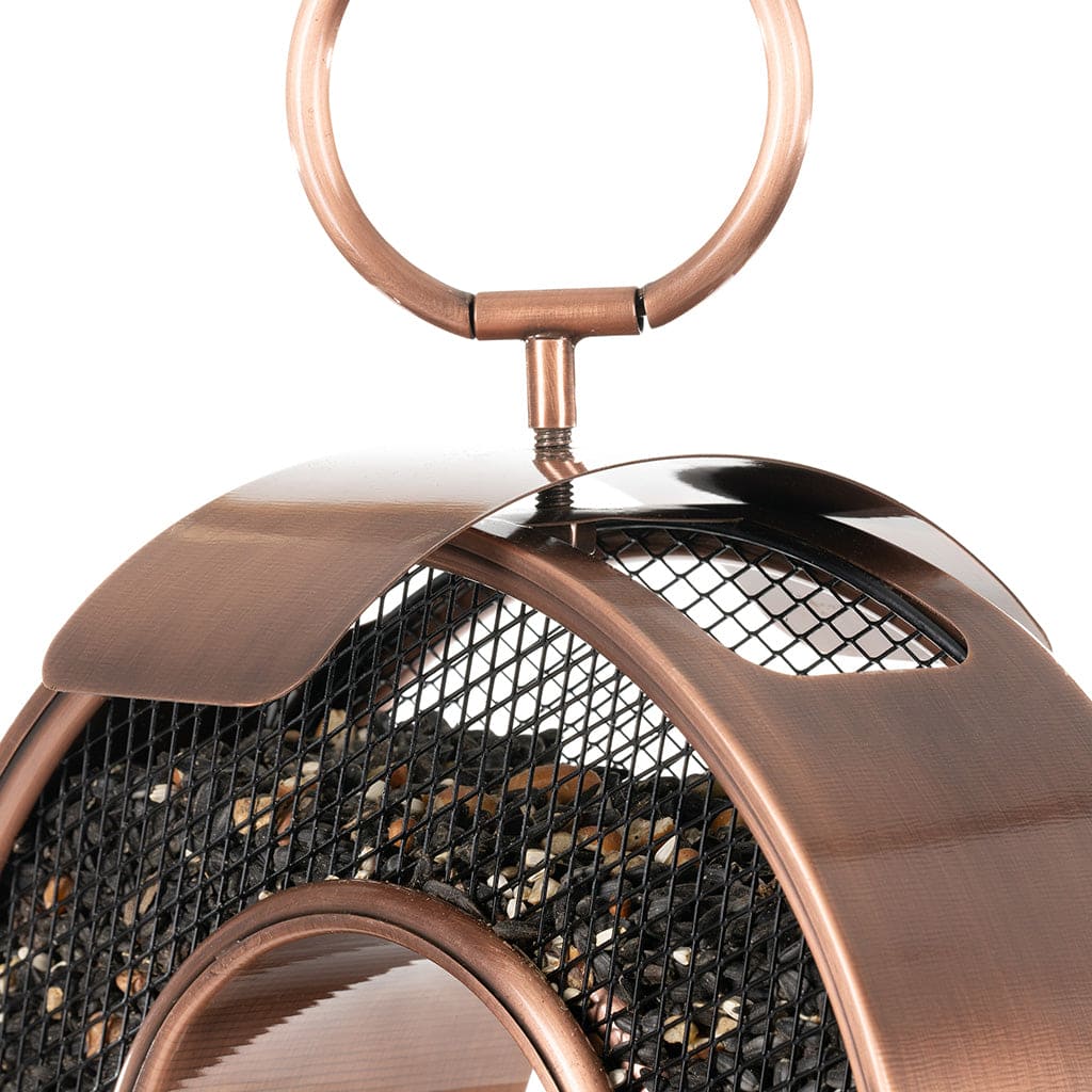 Just in Time Fly-Thru Copper Bird Feeder