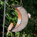 Over The Moon Copper Bird Feeder with Mesh Panels