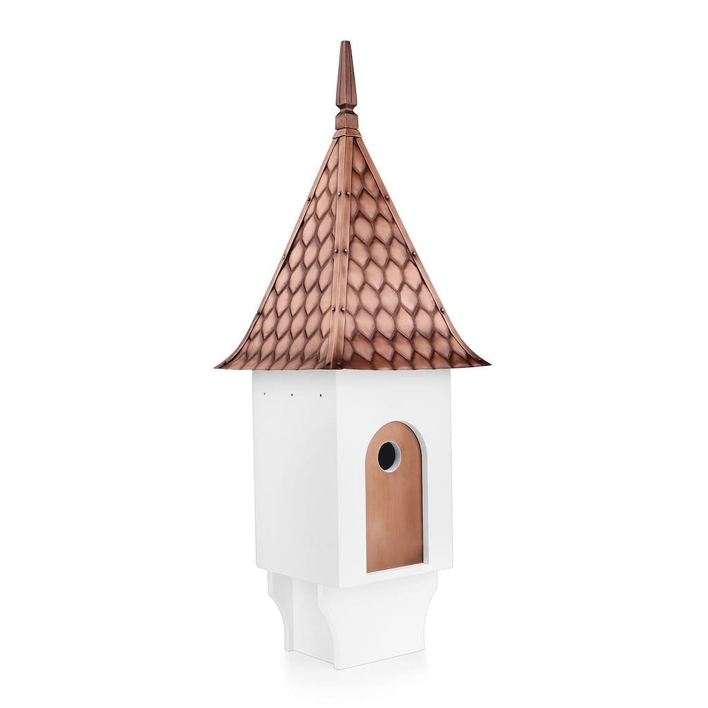 Bird House with Pure Copper Diamond Pattern Roof