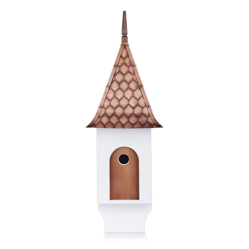 Bird House with Pure Copper Diamond Pattern Roof